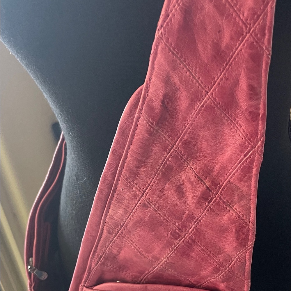 Pink Quilted Leather Sash Bag - Picture 15 of 15